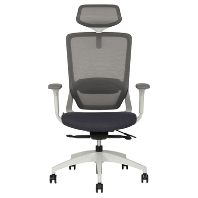 Silla De Oficina Ejecutiva - TECHNO SOUL EXPRESS WHITE RESPALDO ALTO - Blanca - Respaldo en Malla y Asiento Tapizado - Soul Express White Respaldo Alto - Techno - NOGAL BEAT - Silla Ejecutiva