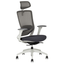 Silla De Oficina Ejecutiva - TECHNO SOUL EXPRESS WHITE RESPALDO ALTO - Blanca - Respaldo en Malla y Asiento Tapizado - Soul Express White Respaldo Alto - Techno - NOGAL BEAT - Silla Ejecutiva
