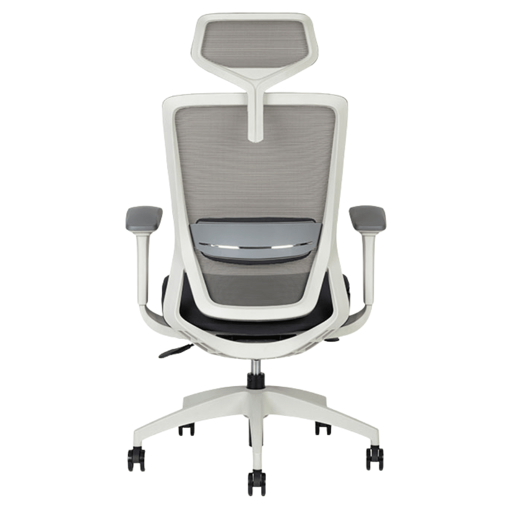 Silla De Oficina Ejecutiva - TECHNO SOUL EXPRESS WHITE RESPALDO ALTO - Blanca - Respaldo en Malla y Asiento Tapizado - Soul Express White Respaldo Alto - Techno - NOGAL BEAT - Silla Ejecutiva