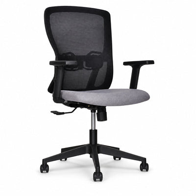 Silla de Oficina Ejecutiva - VERSA ALTUS NARA - Estructura Aluminio - Asiento Tapizado en Tela y Respaldo en Malla - AL-2629 - VERSA - NOGAL BEAT - Silla Ejecutiva