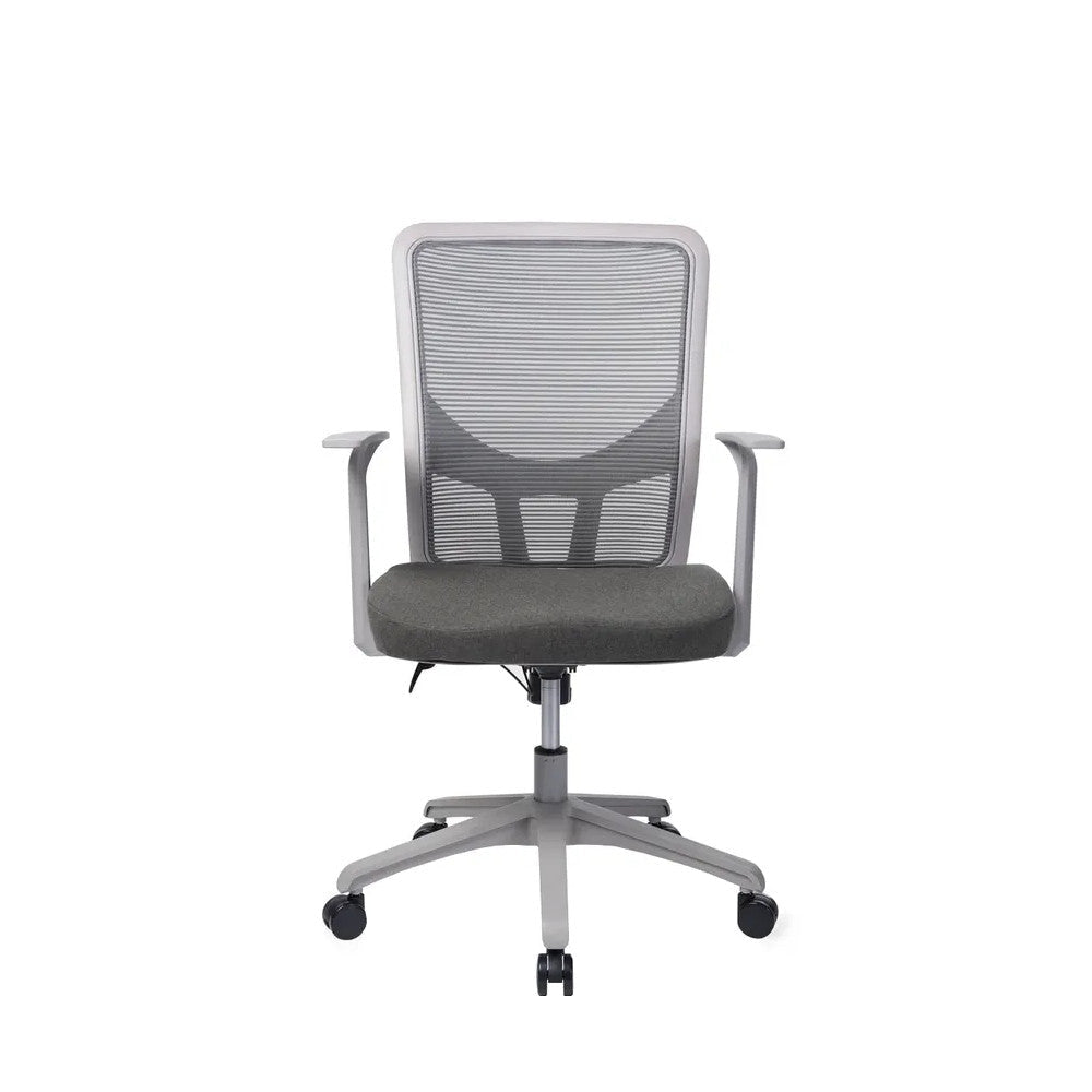 Silla de Oficina Ejecutiva - VERSA ALTUS PRATA - Estructura Aluminio - Asiento Tapizado en Tela con Costura y Respaldo - AL-294G - VERSA - NOGAL BEAT - Silla Ejecutiva
