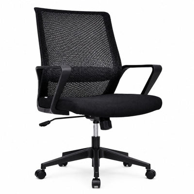 Silla de Oficina Ejecutiva - VERSA ERGOSTAR BOREA - Negro - Respaldo en Malla y Asiento Tapizado - ES-150 - VERSA - NOGAL BEAT - Silla Ejecutiva