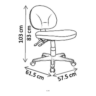 Silla de Oficina Industrial Operativa Uso Rudo - VERSA ALTUS STUDIO - Estructura Aluminio - Asiento y Respaldo con Soporte Lumbar Tapizado - AL-440 - VERSA - NOGAL BEAT - Silla Industrial