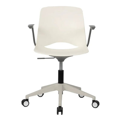 Silla de Oficina Operativa con Nylon - VERSA ALTUS PITCH - Estructura Aluminio - Asiento y Respaldo en Polipropileno - AL-618 - VERSA - NOGAL BEAT - Silla Operativa