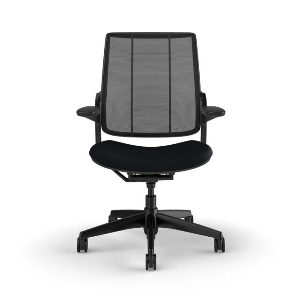 Silla de Oficina Operativa Ergonómica - HUMANSCALE SMART - Respaldo en Malla y Asiento Tapizado - S411BM10CF10XFSHNSC - HUMANSCALE - NOGAL BEAT - Sillas de Oficina