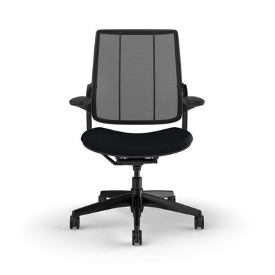 Silla de Oficina Operativa Ergonómica - HUMANSCALE SMART - Respaldo en Malla y Asiento Tapizado - S411BM10CF10XFSHNSC - HUMANSCALE - NOGAL BEAT - Sillas de Oficina