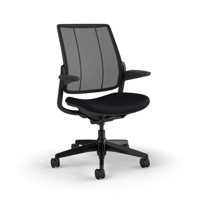 Silla de Oficina Operativa Ergonómica - HUMANSCALE SMART - Respaldo en Malla y Asiento Tapizado - S411BM10CF10XFSHNSC - HUMANSCALE - NOGAL BEAT - Sillas de Oficina