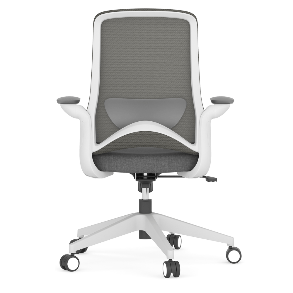 Silla de Oficina Operativa Ergonómica - OFFIHO DOLPHIN OHE - 111 GRIS - Varios Colores - Respaldo en Malla y Asiento Tapizado - OHE-111gris - OFFIHO - NOGAL BEAT - Sillas de oficina