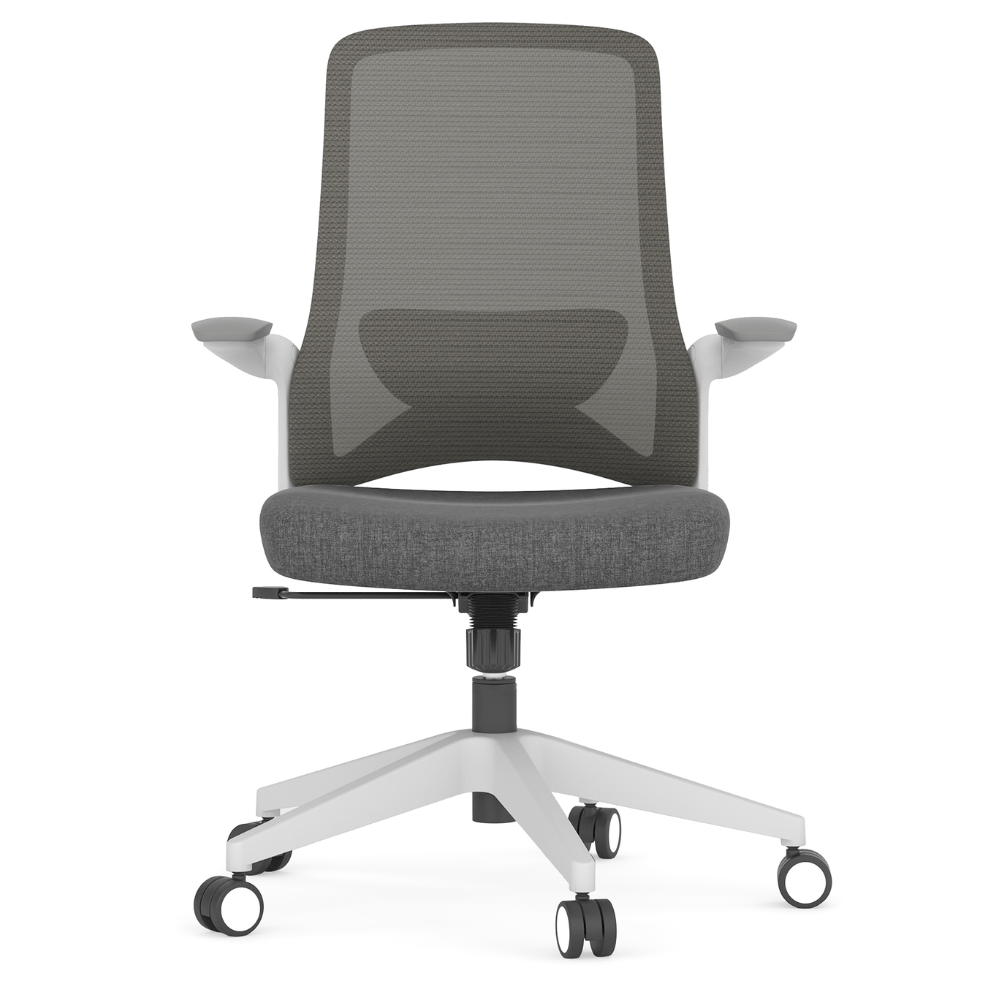 Silla de Oficina Operativa Ergonómica - OFFIHO DOLPHIN OHE - 111 GRIS - Varios Colores - Respaldo en Malla y Asiento Tapizado - OHE-111gris - OFFIHO - NOGAL BEAT - Sillas de oficina