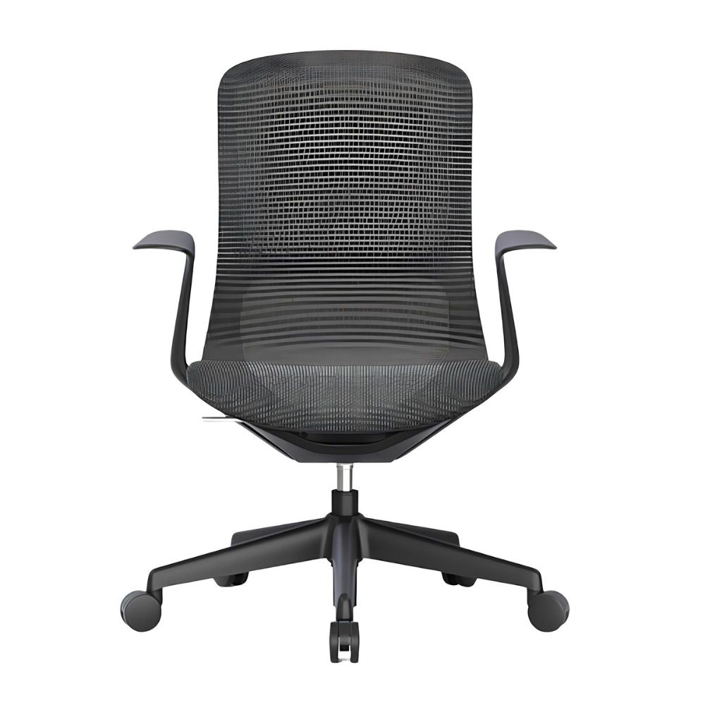 Silla de Oficina Operativa Ergonómica - OFFIHO RAINBOW OHE - 101 - Negro - Respaldo y Asiento en Malla - OHE-101Negro - OFFIHO - NOGAL BEAT - Silla de Oficina