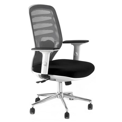 Silla de Oficina Operativa - NOGAL BEAT GRANADA - Varios Colores - Respaldo en Malla y Asiento Tapizado - SILLA GRANADA - MDO - NOGAL BEAT - Silla Operativa