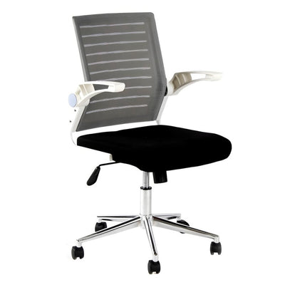 Silla de Oficina Operativa - NOGAL BEAT MALAGA BLANCA - Blanco - Resaldo en Malla y Asiento Tapizados - SILLA MALAGA BASE BLANCA - MDO - NOGAL BEAT - Silla Operativa