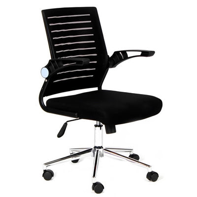 Silla de Oficina Operativa - NOGAL BEAT MALAGA NEGRA - Varios Colores - Respaldo en Malla y Asiento Tapizado - SILLA MALAGA BASE NEGRA - MDO - NOGAL BEAT - Silla Operativa