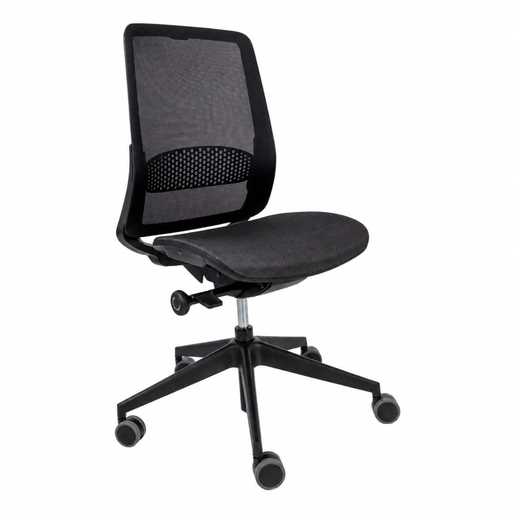 Silla de Oficina Operativa Reclinable - REQUIEZ NOA RS-7247 - Negra - Respaldo y Asiento en Mesh