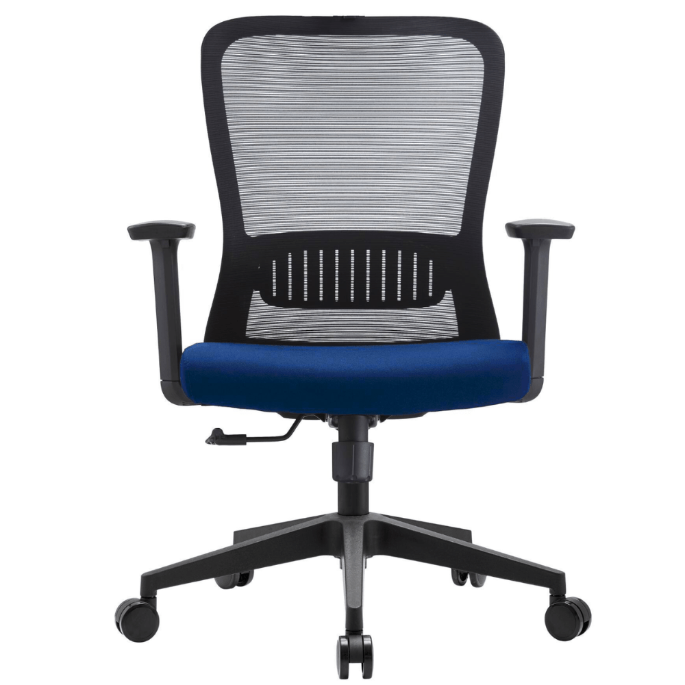 Silla de Oficina Operativa Soporte Lumbar - GERSA FENT BAJO - Varios Colores - Respaldo En Malla y Asiento Tapizado - Fent Bajo - GERSA - NOGAL BEAT - Sillas de oficina