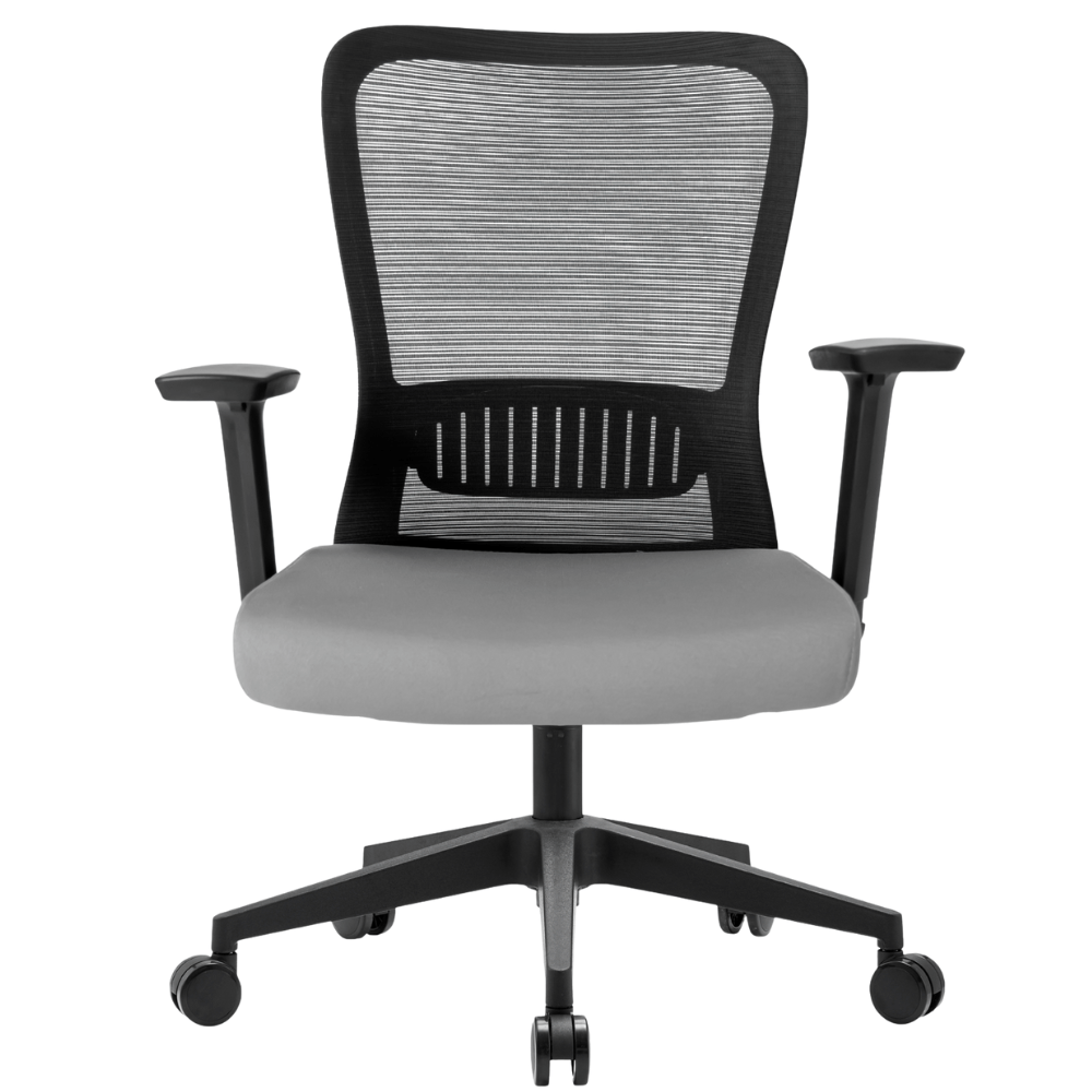 Silla de Oficina Operativa Soporte Lumbar - GERSA FENT BAJO - Varios Colores - Respaldo En Malla y Asiento Tapizado - Fent Bajo - GERSA - NOGAL BEAT - Sillas de oficina