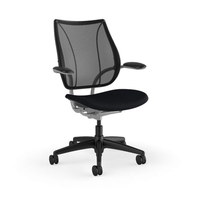 Silla de Oficina Operativa Soporte Lumbar - HUMANSCALE LIBERTY - Respaldo en Malla y Asiento Tapizado - L116LM10CF10XFSHNSC - HUMANSCALE - NOGAL BEAT - Sillas de Oficina