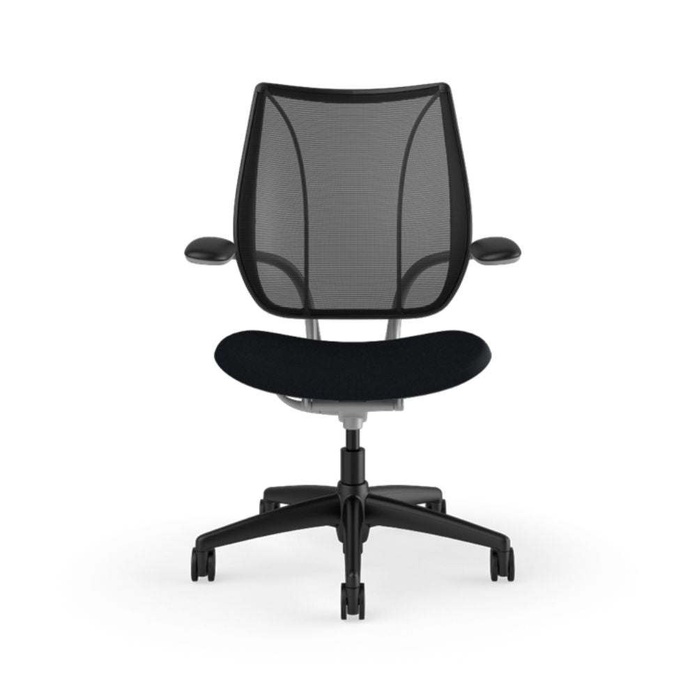 Silla de Oficina Operativa Soporte Lumbar - HUMANSCALE LIBERTY - Respaldo en Malla y Asiento Tapizado - L116LM10CF10XFSHNSC - HUMANSCALE - NOGAL BEAT - Sillas de Oficina
