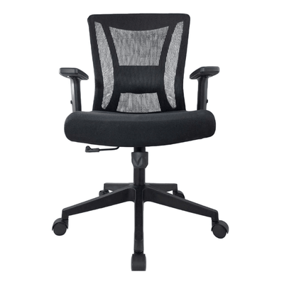 Silla De Oficina Operativa Soporte Lumbar - MIKO - Negro - Respaldo En Malla y Asiento Tapizado - Miko - GERSA - NOGAL BEAT - Sillas de Oficina