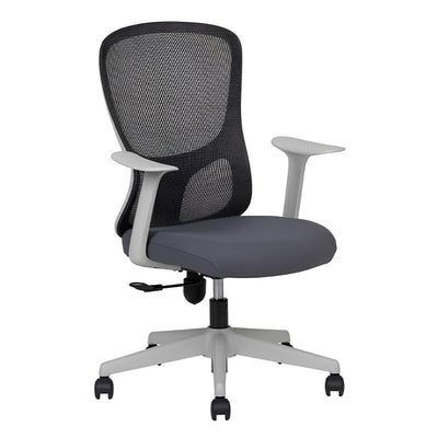 Silla de Oficina Operativa - TECHNO JOURNEY RESPALDO BAJO - Gris - Respaldo en Malla y Asiento Tapizado - JOURNEY RESPALDO BAJO - Techno - NOGAL BEAT - Sillas de Oficina