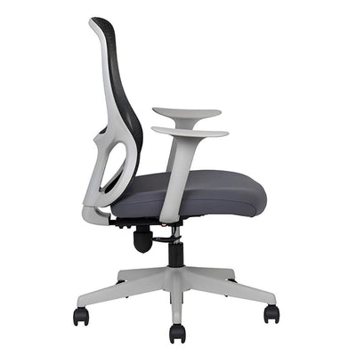 Silla de Oficina Operativa - TECHNO JOURNEY RESPALDO BAJO - Gris - Respaldo en Malla y Asiento Tapizado - JOURNEY RESPALDO BAJO - Techno - NOGAL BEAT - Sillas de Oficina