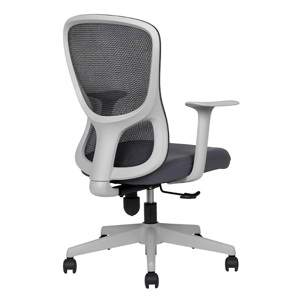 Silla de Oficina Operativa - TECHNO JOURNEY RESPALDO BAJO - Gris - Respaldo en Malla y Asiento Tapizado - JOURNEY RESPALDO BAJO - Techno - NOGAL BEAT - Sillas de Oficina