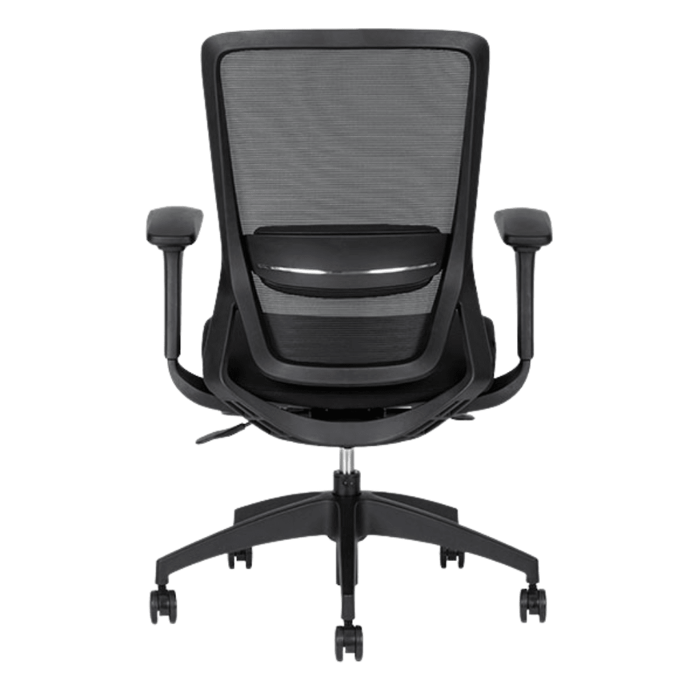 Silla de Oficina Operativa - TECHNO SOUL EXPRESS BLACK RESPALDO BAJO - Negro - Respaldo en Malla y Asiento Tapizado - Soul Express Black Respaldo Bajo - Techno - NOGAL BEAT - Silla Operativa