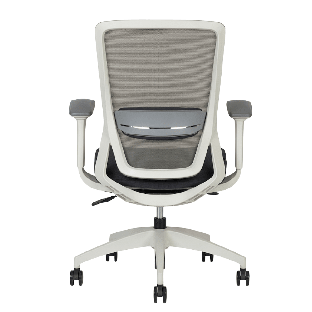 Silla de Oficina Operativa - TECHNO SOUL EXPRESS WHITE RESPALDO BAJO - Blanca - Respaldo en Malla y Asiento Tapizado - Soul Express White Respaldo Bajo - Techno - NOGAL BEAT - Silla Operativa