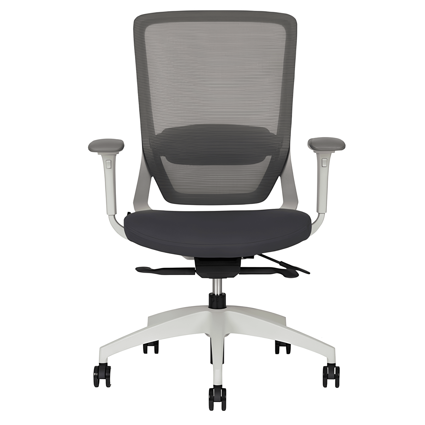 Silla de Oficina Operativa - TECHNO SOUL EXPRESS WHITE RESPALDO BAJO - Blanca - Respaldo en Malla y Asiento Tapizado - Soul Express White Respaldo Bajo - Techno - NOGAL BEAT - Silla Operativa