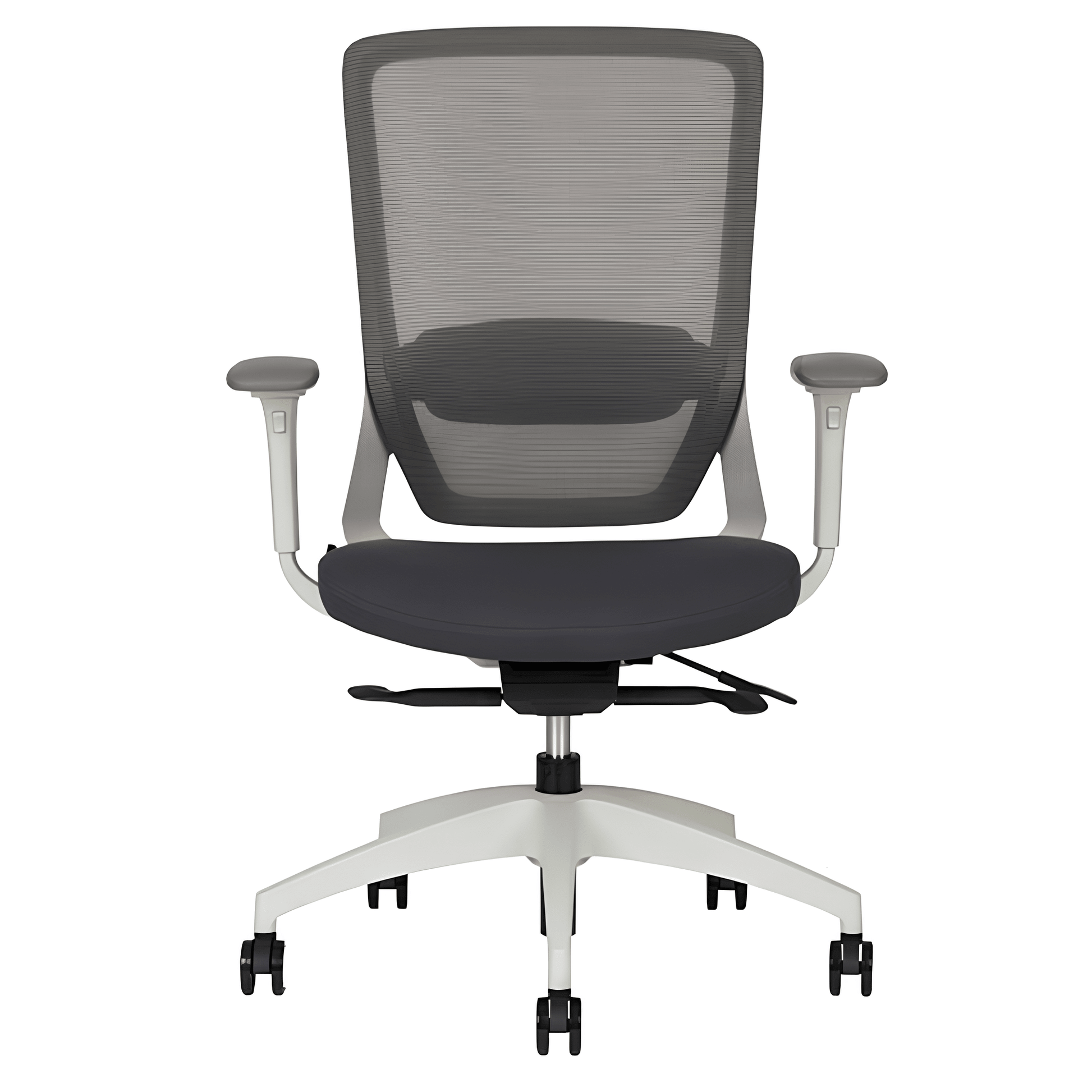 Silla de Oficina Operativa - TECHNO SOUL EXPRESS WHITE RESPALDO BAJO - Blanca - Respaldo en Malla y Asiento Tapizado - Soul Express White Respaldo Bajo - Techno - NOGAL BEAT - Silla Operativa