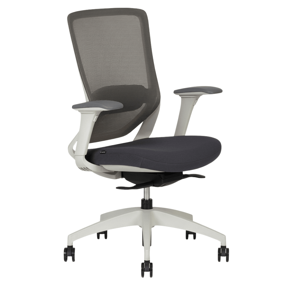 Silla de Oficina Operativa - TECHNO SOUL EXPRESS WHITE RESPALDO BAJO - Blanca - Respaldo en Malla y Asiento Tapizado - Soul Express White Respaldo Bajo - Techno - NOGAL BEAT - Silla Operativa