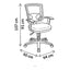 Silla de Oficina Operativa - VERSA ALTUS BRAVA - Estructura Aluminio - Asiento en Espuma Inyectada y Moldeada con Respaldo - AL-447 - VERSA - NOGAL BEAT - Silla Operativa