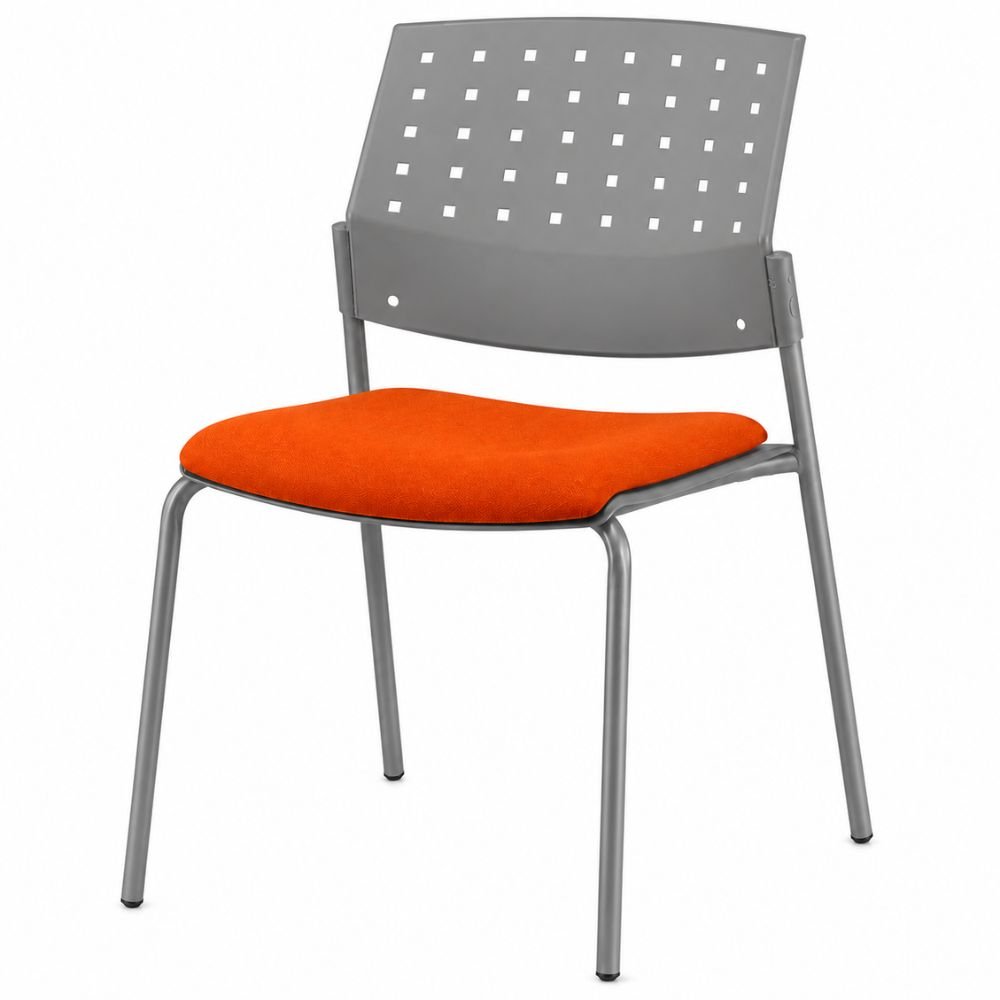 Silla de Oficina para Recepción Asiento Tapizado - LABENZE ARETA 106-00213 - Varios Colores - Patas Tubular Gris - 106-00213 - Labenze - NOGAL BEAT - Silla de Visita