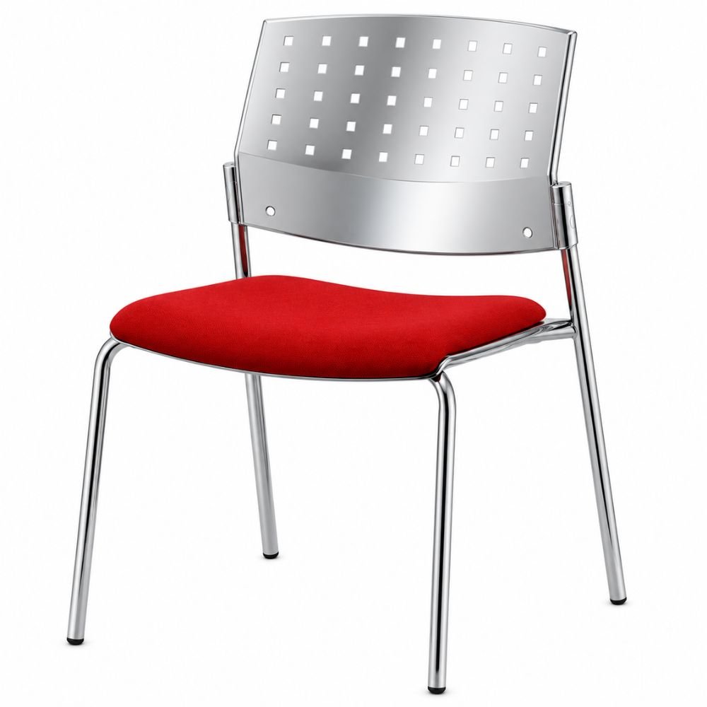 Silla de Oficina para Recepción Asiento Tapizado - LABENZE ARETA 1106-00223 - Varios Colores - Patas Tubular Cromado - 106-00223 - Labenze - NOGAL BEAT - Silla de Visita