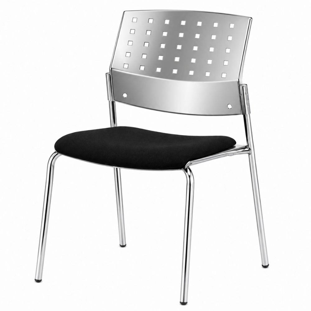 Silla de Oficina para Recepción Asiento Tapizado - LABENZE ARETA 1106-00223 - Varios Colores - Patas Tubular Cromado - 106-00223 - Labenze - NOGAL BEAT - Silla de Visita