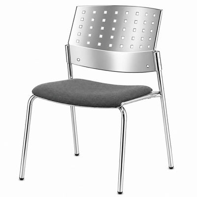 Silla de Oficina para Recepción Asiento Tapizado - LABENZE ARETA 1106-00223 - Varios Colores - Patas Tubular Cromado - 106-00223 - Labenze - NOGAL BEAT - Silla de Visita