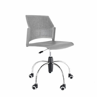 Silla de Oficina Respaldo Multiperforado - LABENZE REPLAY 101 - 0620G - Varios Colores - Giratoria sin Brazos y Patas Tubular Pintado Cromo - 101-0620G - Labenze - NOGAL BEAT - Sillas de Oficina