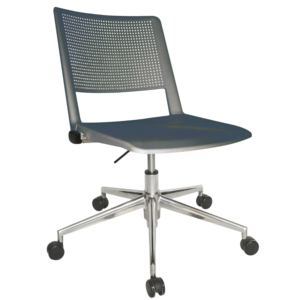 Silla de Oficina Secretarial Ergonómica - OFFIHO REVOLUTION OHS - 86AL - Kit Cromado - OHS-86AL - OFFIHO - NOGAL BEAT - Sillas de oficina