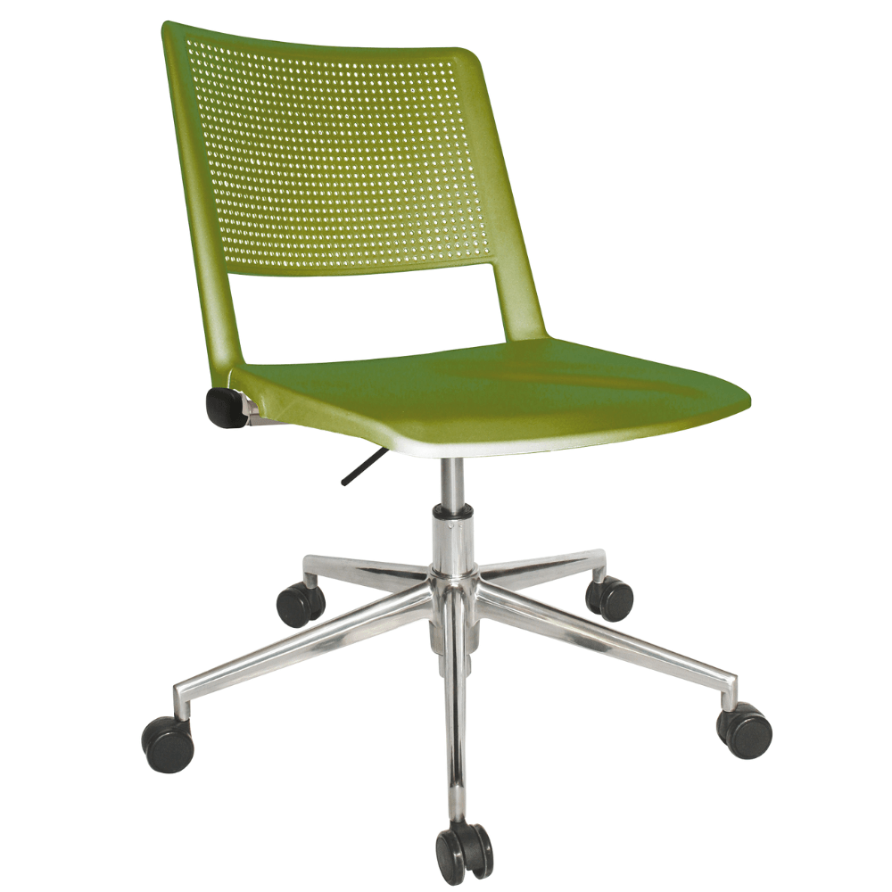 Silla de Oficina Secretarial Ergonómica - OFFIHO REVOLUTION OHS - 86AL - Kit Cromado - OHS-86AL - OFFIHO - NOGAL BEAT - Sillas de oficina