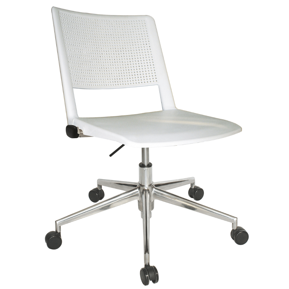 Silla de Oficina Secretarial Ergonómica - OFFIHO REVOLUTION OHS - 86AL - Kit Cromado - OHS-86AL - OFFIHO - NOGAL BEAT - Sillas de oficina