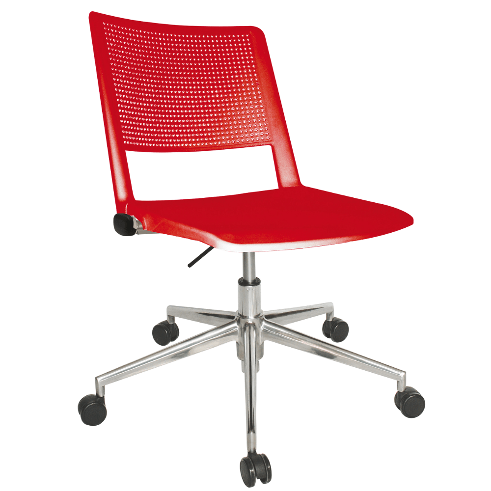 Silla de Oficina Secretarial Ergonómica - OFFIHO REVOLUTION OHS - 86AL - Kit Cromado - OHS-86AL - OFFIHO - NOGAL BEAT - Sillas de oficina