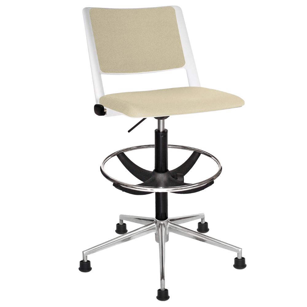 Silla de Oficina Secretarial Ergonómica - OFFIHO REVOLUTION OHS - 88AL - Varios Colores - Asiento y Respaldo Tapizados - OHS-88al KIT CROMADO - OFFIHO - NOGAL BEAT - Sillas de oficina
