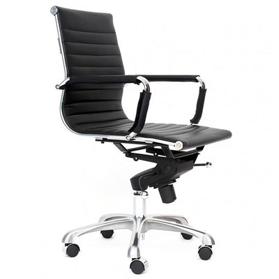 Silla de Oficina Secretarial - NOGAL BEAT CÁDIZ - Varios Colores - Asiento y Respaldo Tapizados - CÁDIZ RESPALDO BAJO - MDO - NOGAL BEAT - Silla Secretarial