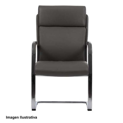 Silla De Oficina Visita Cromada - TECHNO CEO - Varios Colores - Respaldo Bajo y Asiento Tapizado - CEO VISITA Negro - Techno - NOGAL BEAT - Silla para oficina