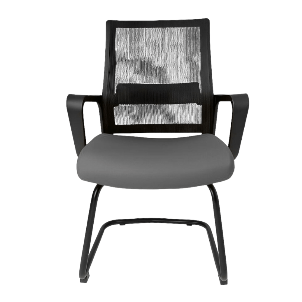 Silla De Oficina Visita - GERSA E - 17553 - Negro - Respaldo En Malla y Asiento Tapizado - E-17553 - GERSA - NOGAL BEAT - Sillas de oficina