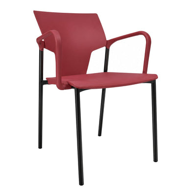 Silla de Oficina Visita - INFINITI AKTIVA - Con Brazos - Bordeaux - Asiento y Respaldo en Polipropileno - 100-0600B-BDX-ESP - Infiniti - NOGAL BEAT - Silla de Visita