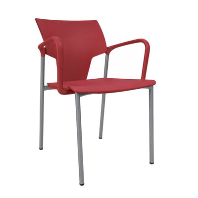 Silla de Oficina Visita - INFINITI AKTIVA - Con Brazos - Bordeaux - Asiento y Respaldo en Polipropileno - 100-0610B-BDX-ESP - Infiniti - NOGAL BEAT - Silla de Visita