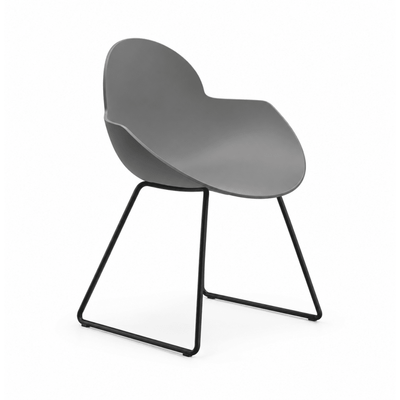 Silla de Oficina Visita - INFINITI COOKIE TRINEO - Varios Colores - Asiento y Respaldo en Polipropileno - Base Trineo - 110-2221S BASE NEGRA - Infiniti - NOGAL BEAT - Silla de Visita