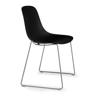 Silla de Oficina Visita - INFINITI PURE LOOP MONO TRINEO - Varios Colores - Asiento y Respaldo en Tecnopolímero - Base Trineo - 110-5920S BASE CROMO - Infiniti - NOGAL BEAT - Silla de Visita