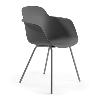 Silla de Oficina Visita - INFINITI SICLA 4 PATAS - Varios Colores - Cuerpo de Polipropileno - 110-63200 BASE CROMO - Infiniti - NOGAL BEAT - Silla de Visita